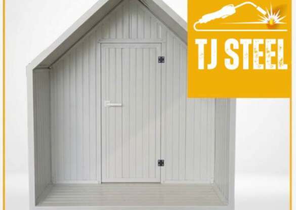 Maßgefertigter Gartenschrank aus Stahl von TJ Steel als individuelles Projekt